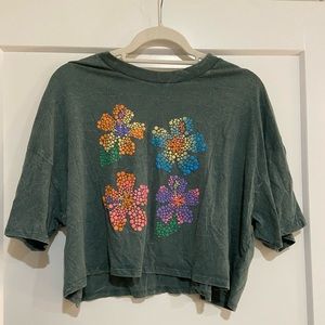 Wild Fable Floral Cropped Tee
